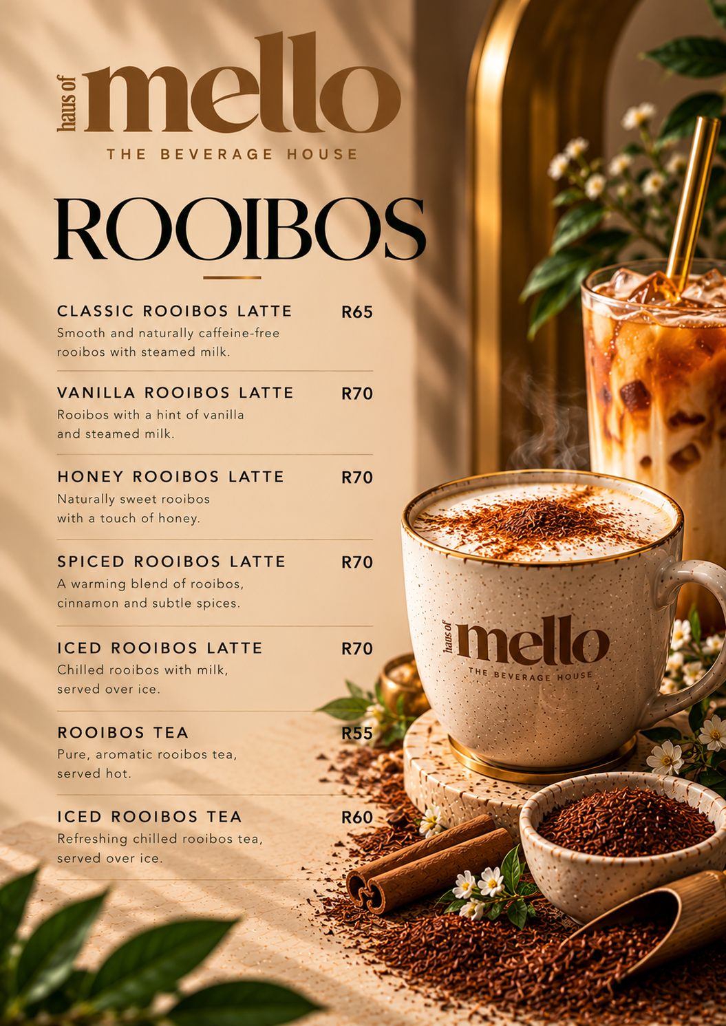 Approved HAUS OF MELLO Rooibos menu artwork